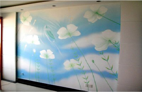 平江画墙绘怎么画好白云的蓬松感？