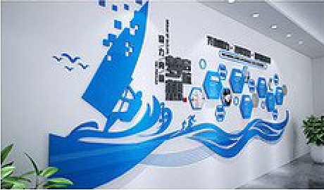 平江海浪主题文化墙如何设计？