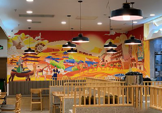 平江商业空间彩绘介绍。