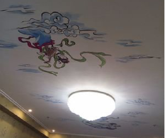 平江如何快速绘制天花板上的手绘墙？